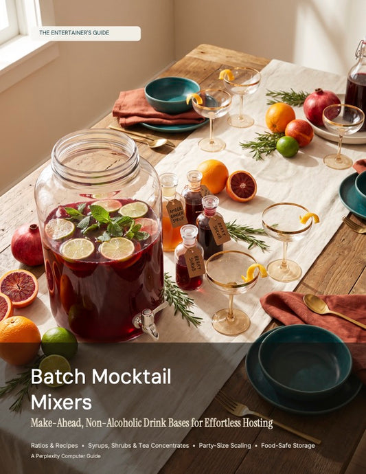 Batch Mocktail Mixers for Entertaining: Make-Ahead Drink Bases for Effortless Hosting