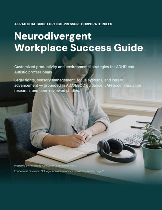 Neurodivergent Workplace Success Guide: Practical Systems for ADHD & Autistic Professionals
